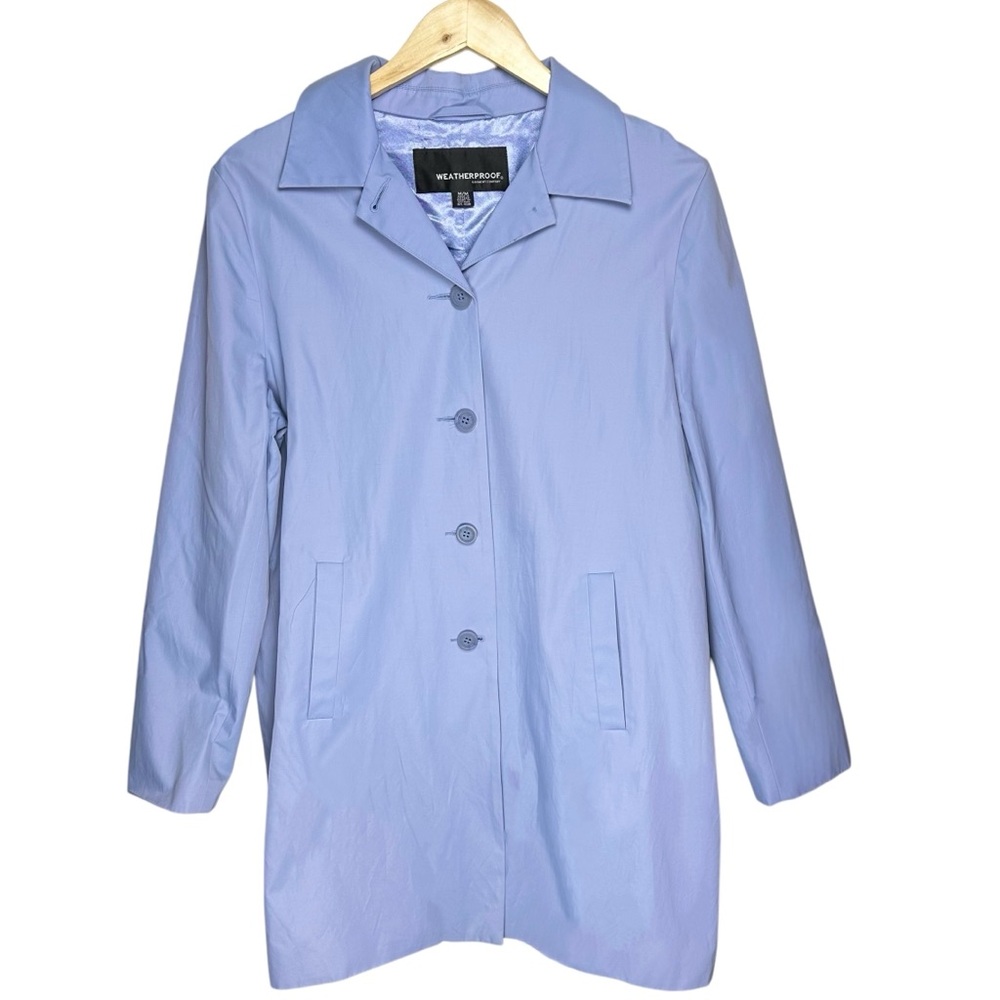 Weatherproof Lavender Rain Jacket Women’s M Periwinkle Lightweight‎ Trench Coat